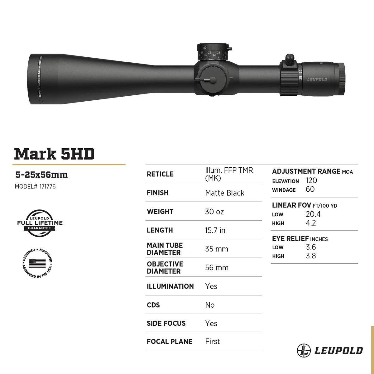 Scope 5HD 5-25x56mm Mark