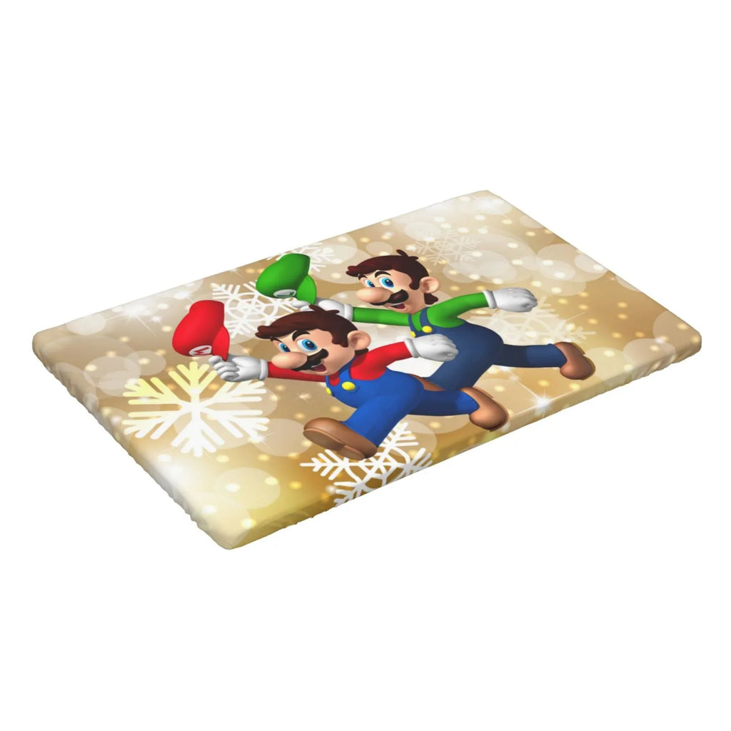 Reusable Tablecloth Mario Mansion Edged Rectangle Bros Dining For Party Luigi's Fitted Elastic Cover Table 2.5X4ft Kitchen