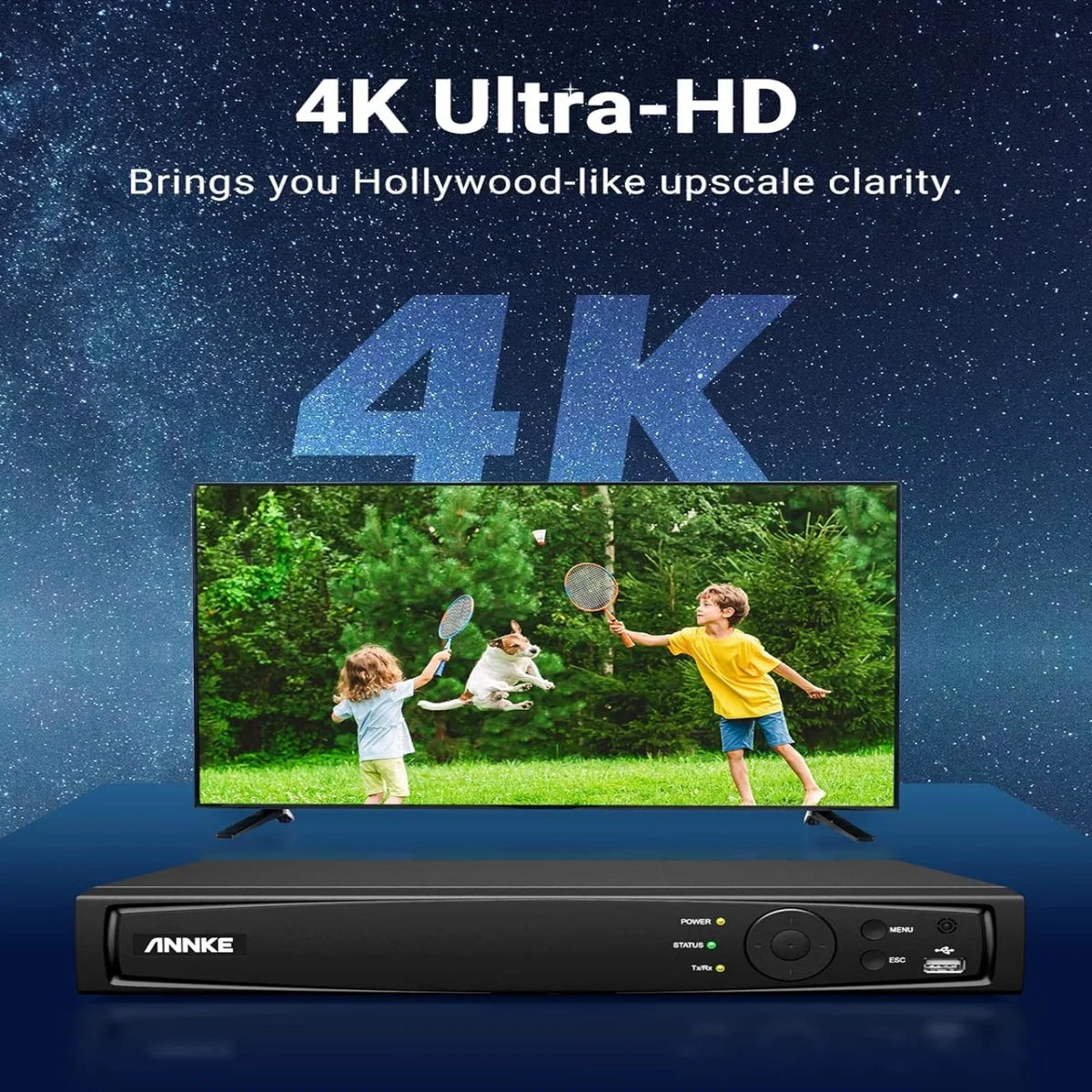 Bandwidth, ANNKE No Video Max Drive Recorder, Remote Drive 2CH Bays, AI Dual Access, 4K H.265+ Outgoing Supports Hard Decoding Mbps ANNKE 160 Network Capability, PoE 8CH Cameras, 4K Hard
