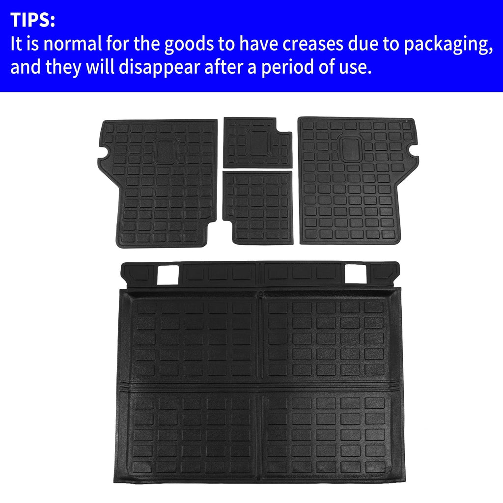 Mat Toyota Cover Cargo Cargo 4Runner Fit Without Seat Back + Sliding 2022 (Trunk 4 Protector 2010-2023 Mat Toyota Runner Backrest Mat Liner Accessories Tray) Trunk Mats,Fit