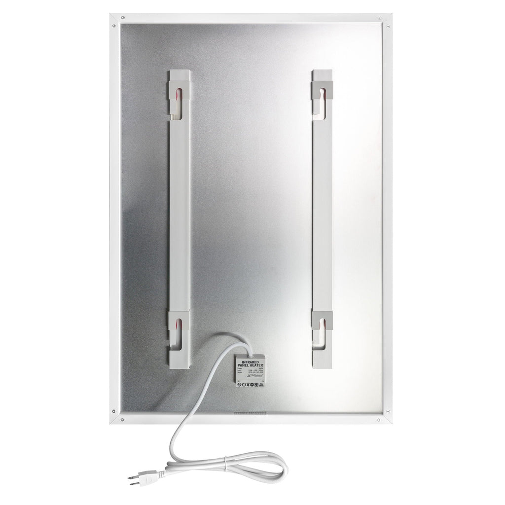 Panel Heater- White WarmlyYours 500W Radiant Hardwired 24” or New in x 35” Plug Ember Flex