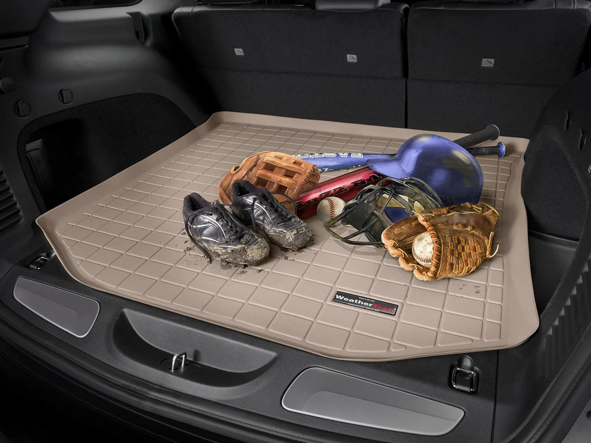 Trunk compatible - Honda Behind Cargo 2nd 2005-2010 Liner WeatherTech Odyssey Seating, Tan with Row