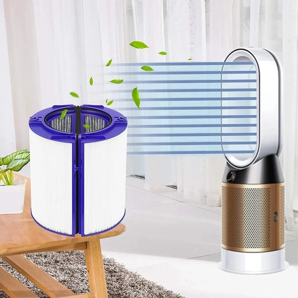 Cool Carbon Filter Activated HEPA Pure Replacement Fan True TP04 Filter HP04 Purifying 2-in-1 for DP04, 360° Air Purifier and