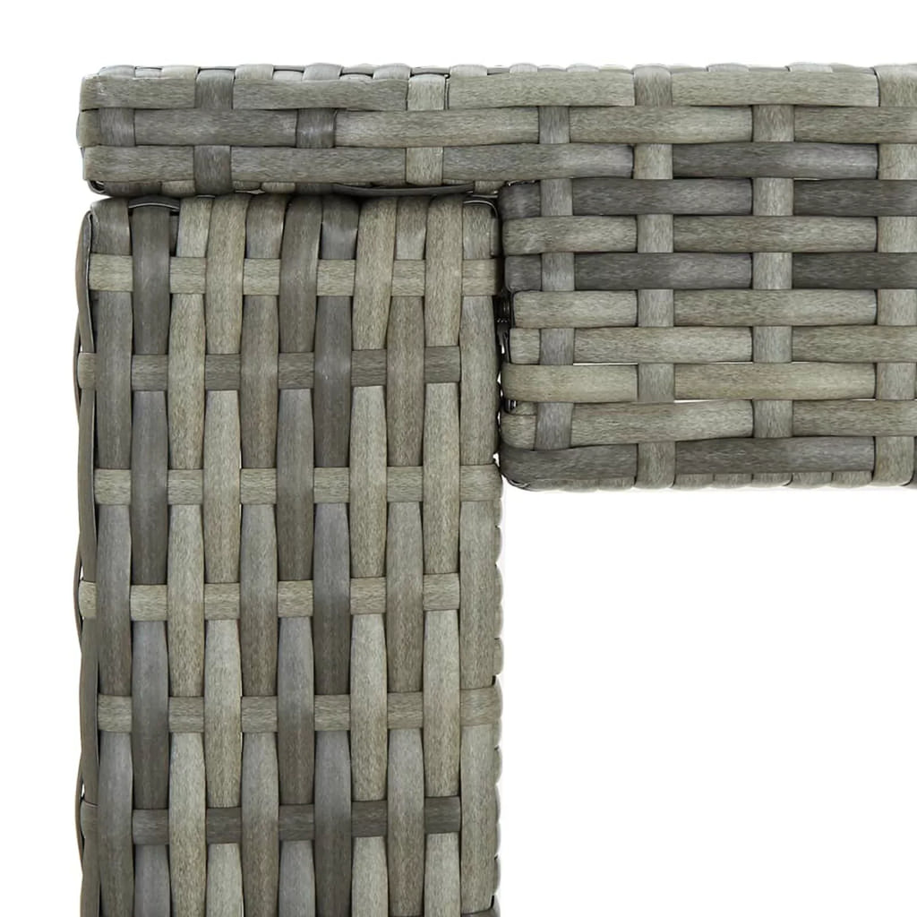 Gray Table Bar Garden Andoer Poly 23.8"x23.8"x43.5" Rattan