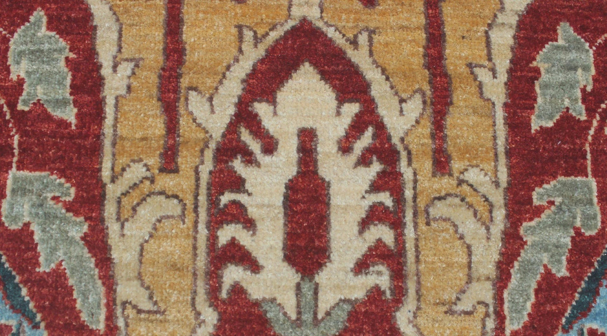 13'7" 9'10" Aria x Ramez Rust/Blue Rug,