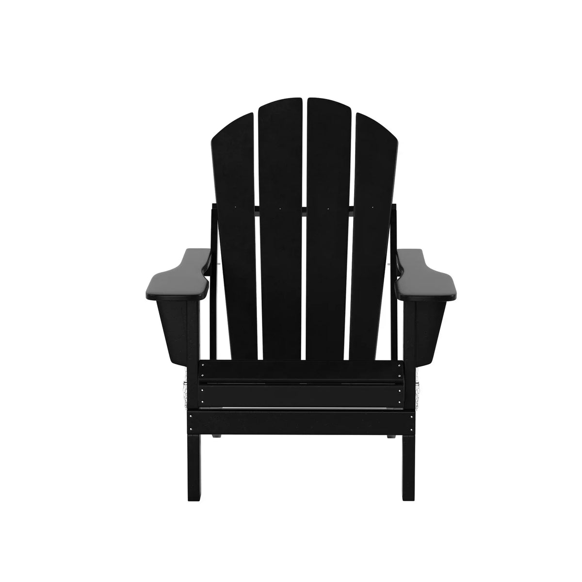 4), Black PLATINUM Folding Outdoor of Patio Classic EXTRA Adirondack (Set Poly Chairs