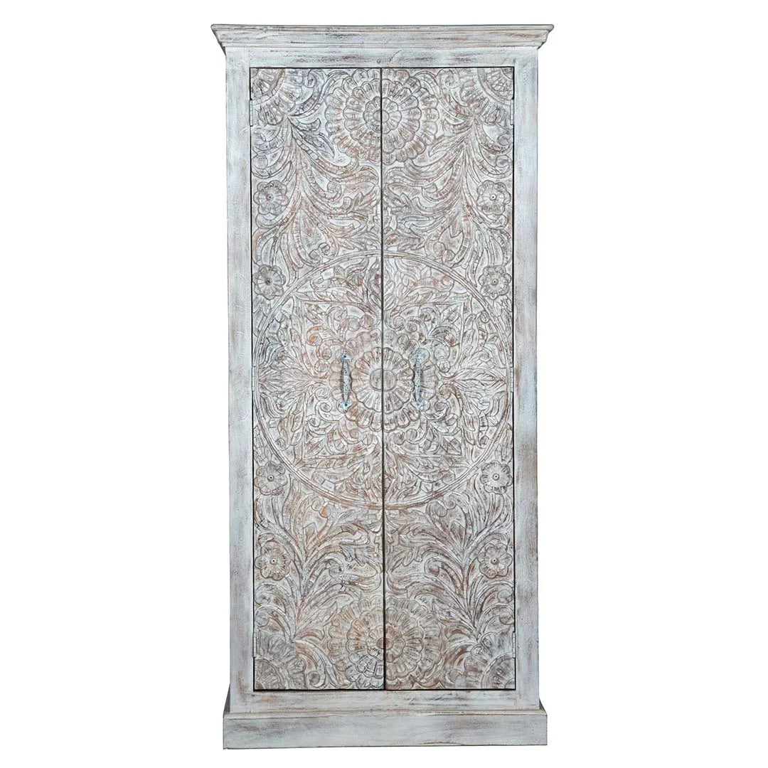 Carved White Wardrobe Maadze Shabby Chic
