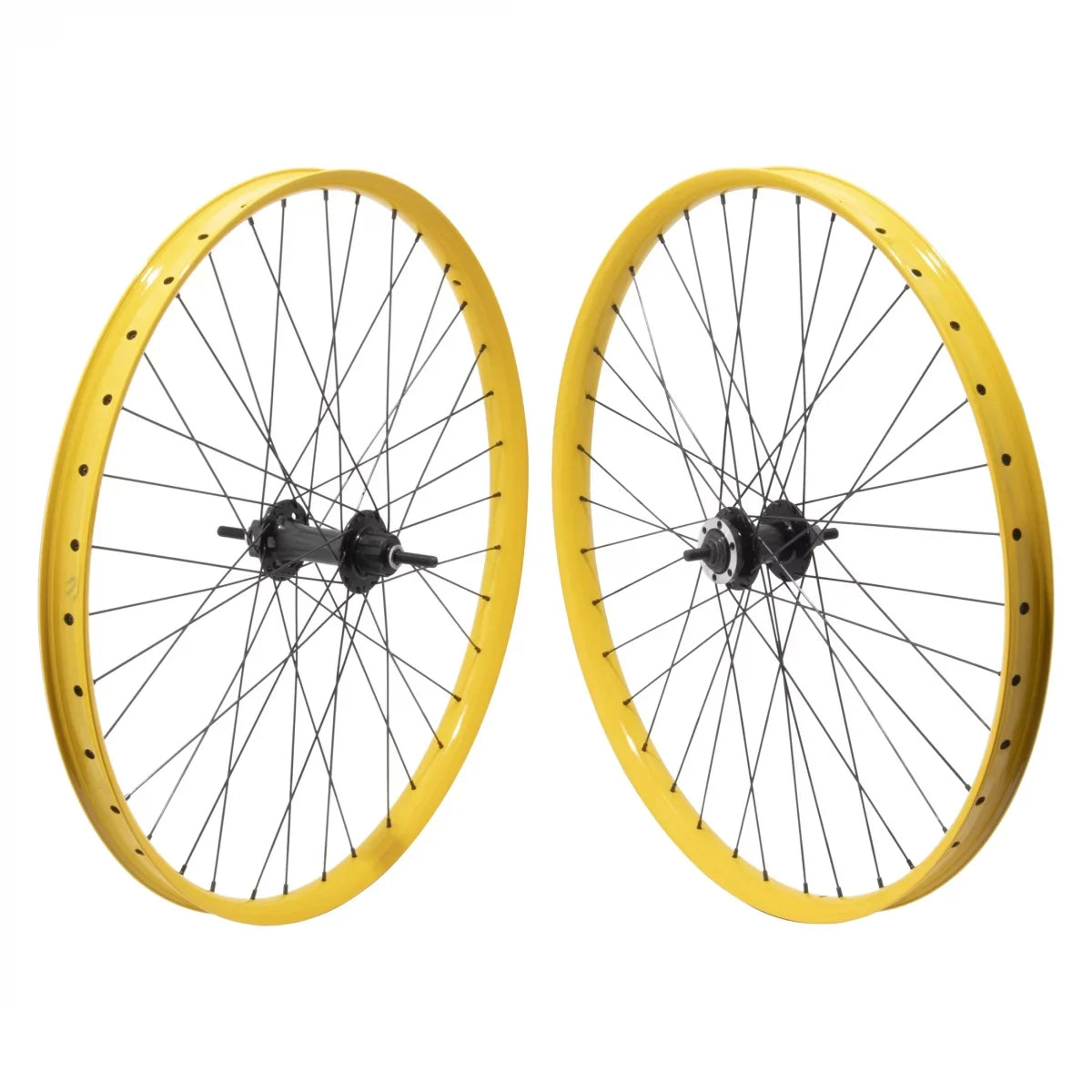 110/142mm 1sp 36H Cass Yellow/Black Disc Maniacc Bikes Flyer 27.5in SE Wheelset