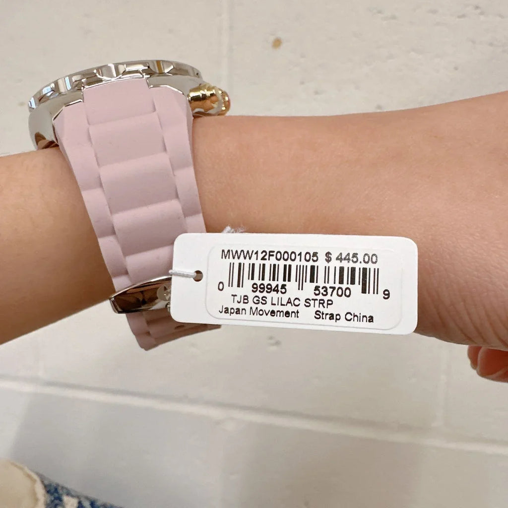 Silver Gold Michele Watch Bean Jelly Tone MWW12F000105 Two Tahitian Pink