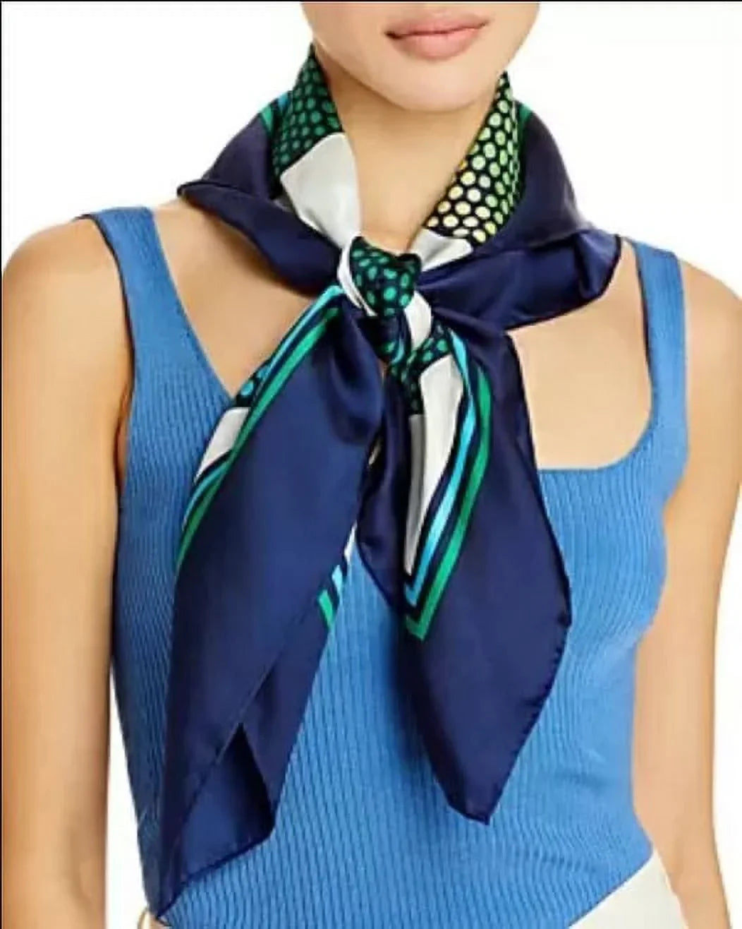 Echo Dots Dots Scarf Square on Silk