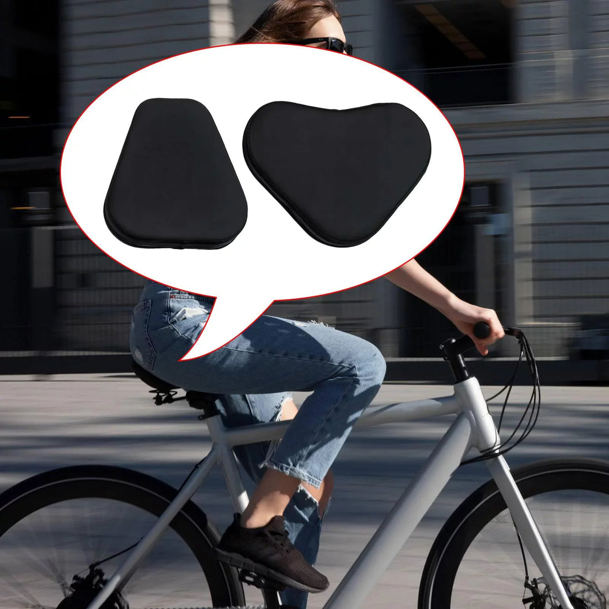 Bike 12cm Exercise with Cover Seat for Support Back Road Black 16cm Cushion Mountain Saddle Bike