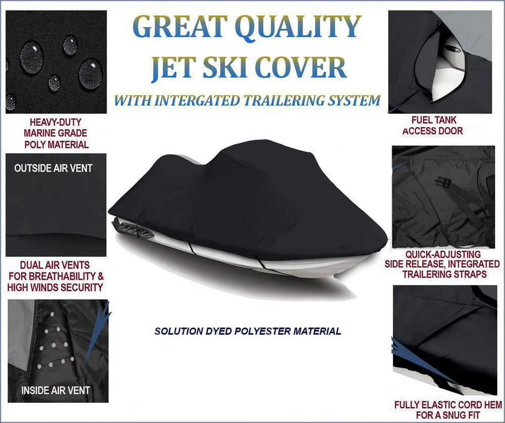 Compatible Jet 2001 2000 Polaris 2004 Ski 2003 JetSki Cover DENIER 2002 Cover Virage PWC BLACK 600 for