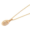 Necklace Clear diamond Necklace Pre-Owned Logo (Good) double CARTIER Gold) Clear K18PG(Rose
