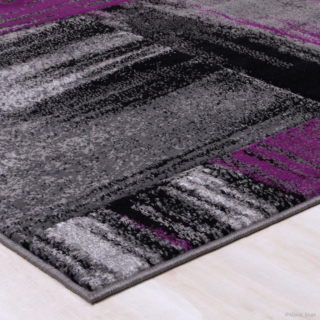 Rugs Purple (5' x 6' Modern in Purple Drop-Stitch Technique Rug Woven Contemporary 11") Allstar Weave