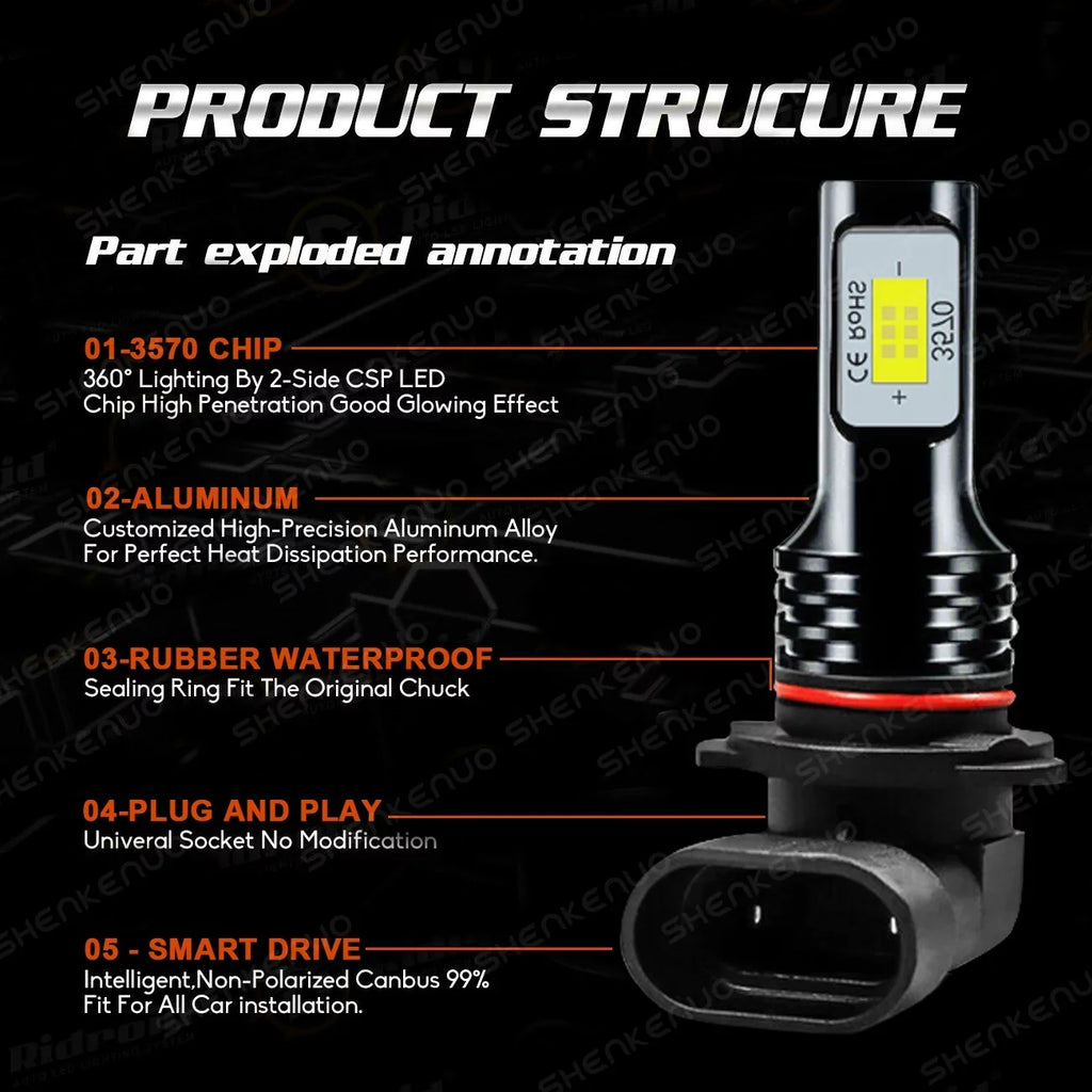 Tahoe 2000-2006 2000 6000K LED Super 2002 Chevy 6X Kit Bright Lights 1999 Headlights Bulbs 2001 Silverado For white