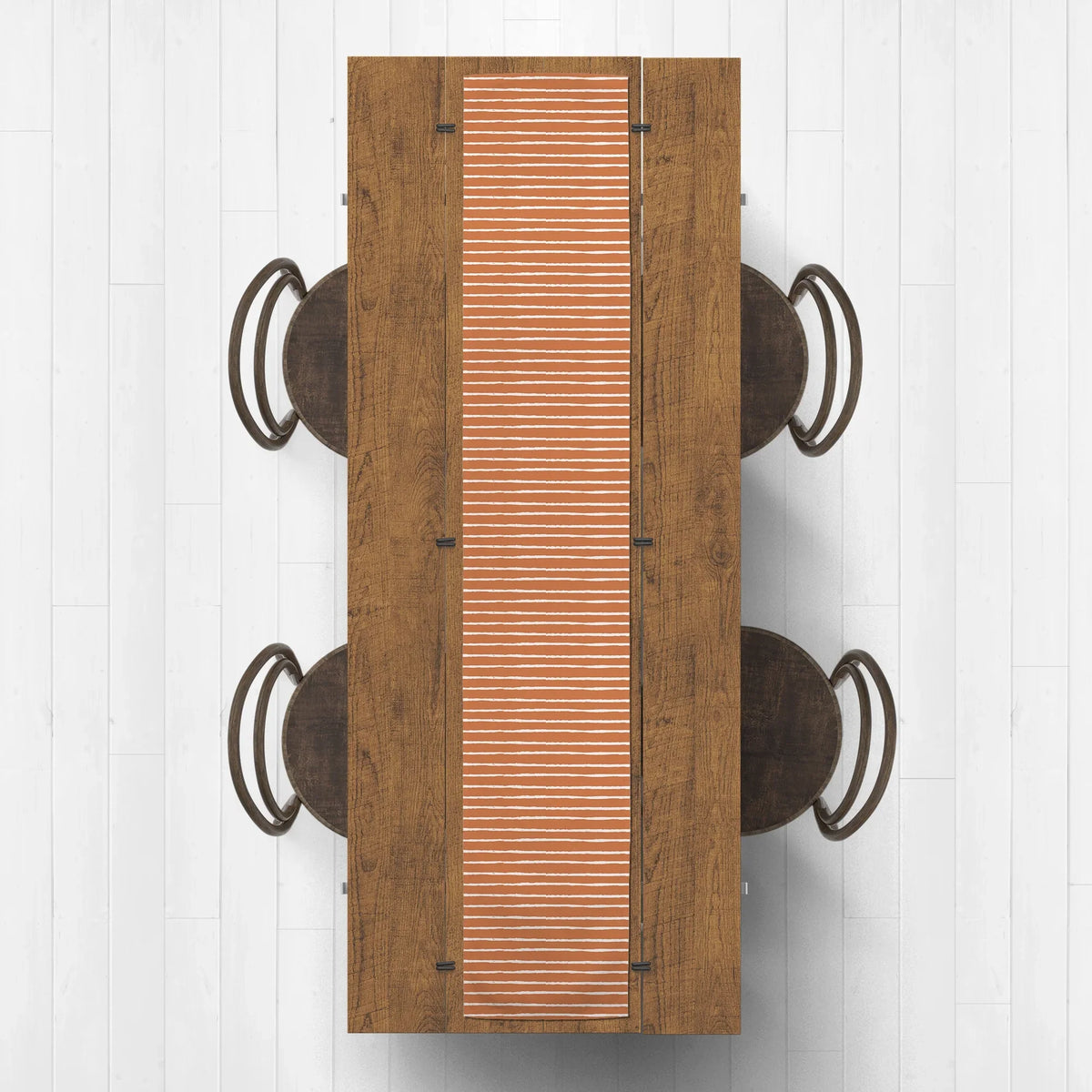 Poly 16x90 Runner Stripes Orange Products Sketch Twill Creative Table