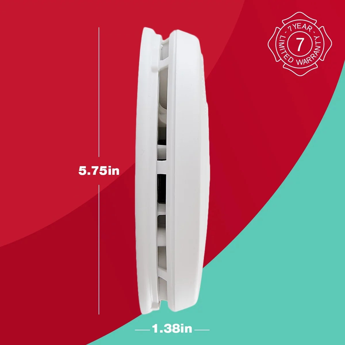 Combination First Smoke Carbon Slim - (1039783) Monoxide Alarm PRC700 & Design Battery-Operated Alert