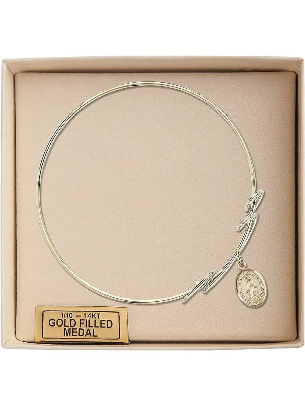 inch Gold-Filled Bracelet Catherine in Double Loop of Round w/ Alexandria Bangle 8 St.