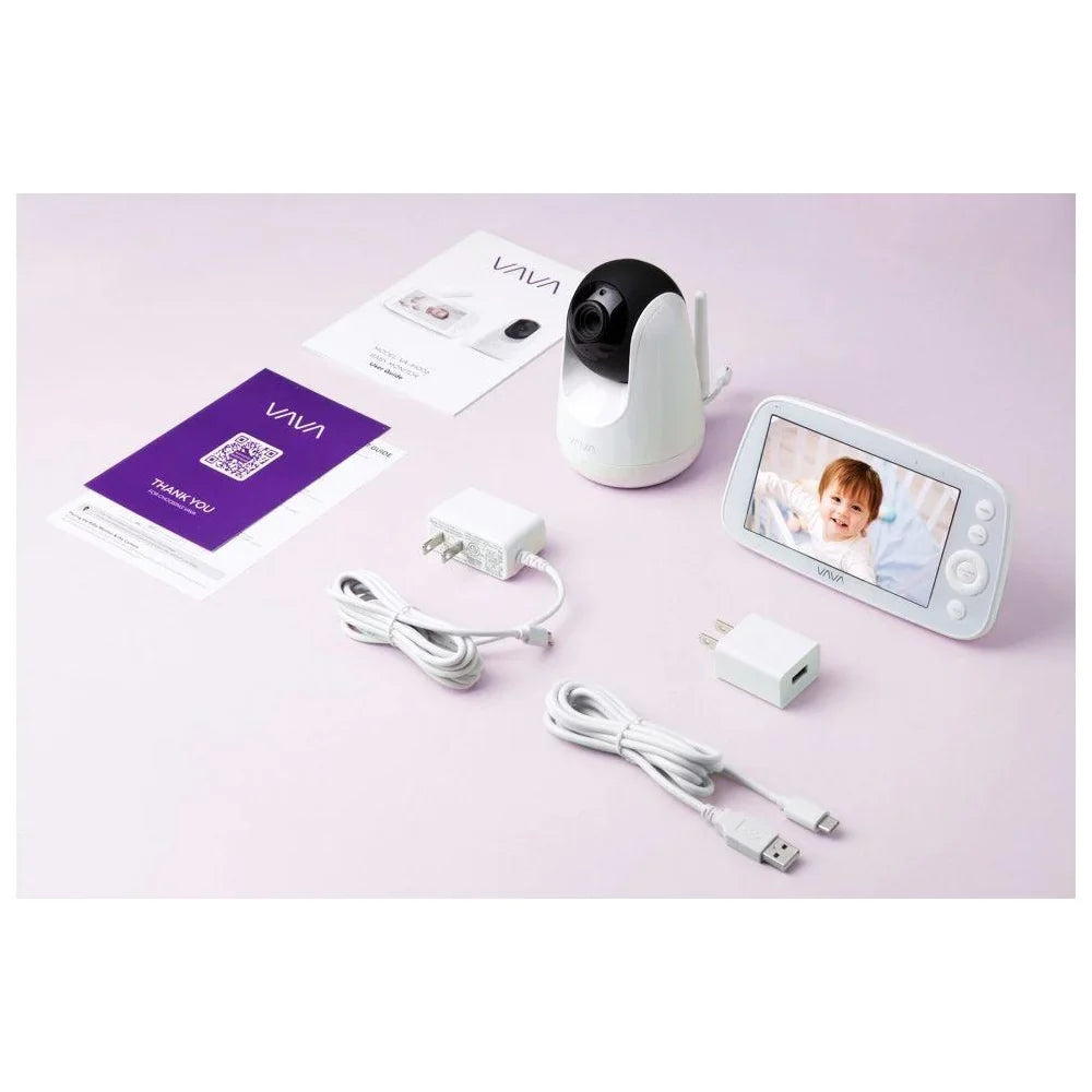 Handheld and Screen 2-Way Monitor 720P with Baby White 5" VAVA Audio, Video