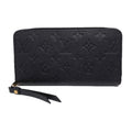 Vuitton M61864 Louis Round Long Monogram Wallet LV (Good) Noir VUITTON Zipper Empreinte LOUIS Zippy Pre-Owned