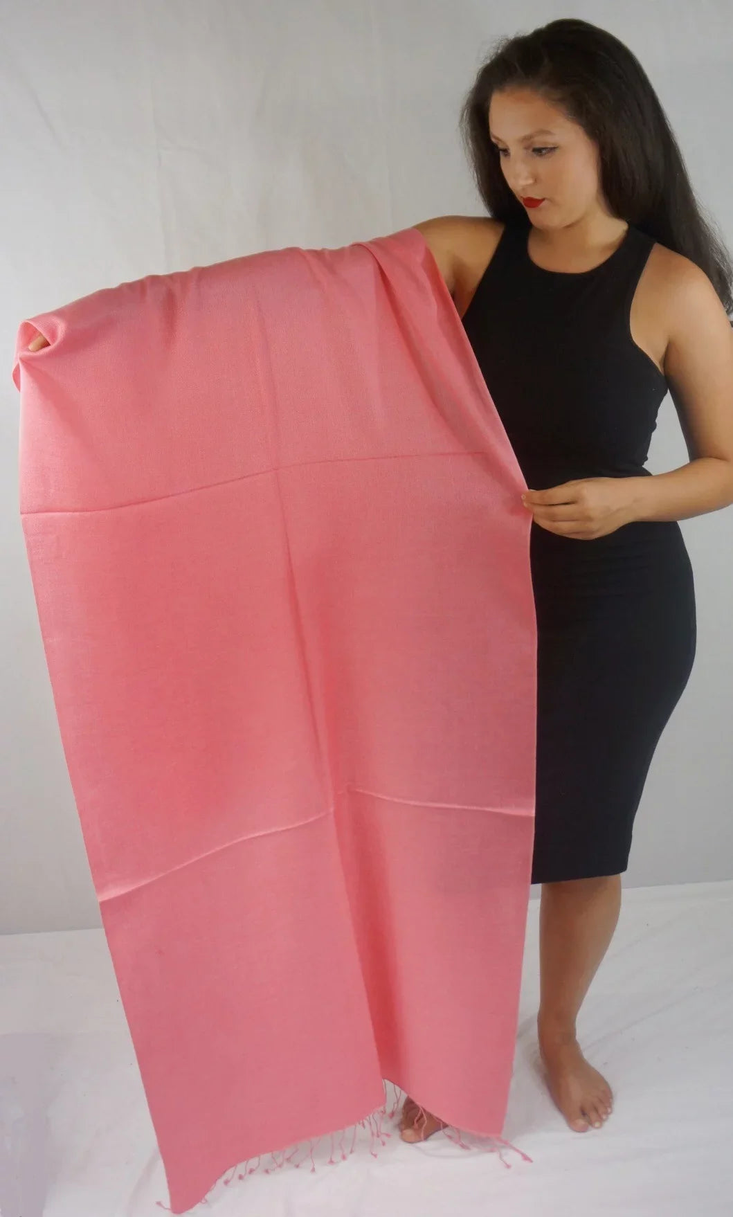 Scarf/Wool/Silk Scarf/Scarves/Shawl/Shawls/Stole/Wrap/Pashmina Coral) (Light Shawl/Cashmere/Cashmere Scarf/Pashmina