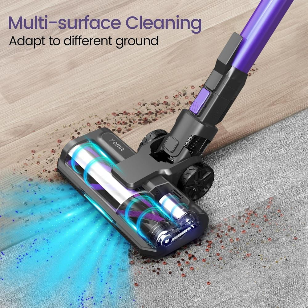 50min Vacuum Runtime, Cordless Carpet for with 28Kpa Purple) with Pet Home Powerful Hair (Midnight 6-in-1 350W Cleaner, Stick Lightweight Suction, Vacuum Vacuum Rechargeable Floor Vacuum Cordless