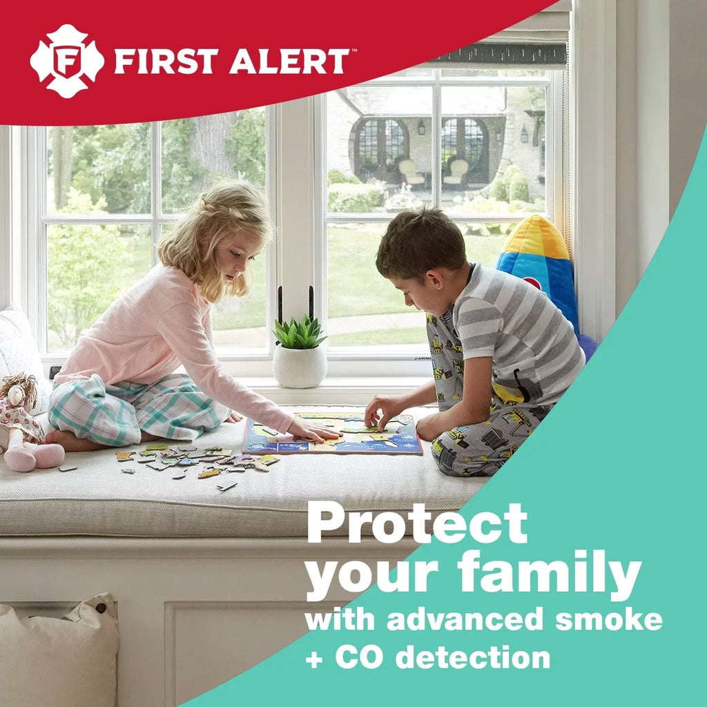 Combination First Smoke Carbon Slim - (1039783) Monoxide Alarm PRC700 & Design Battery-Operated Alert