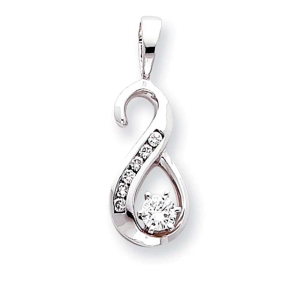White Slide Peg 14k Diamond Gold AAA QXSW136AAA Semi-mount 6-1.9mm