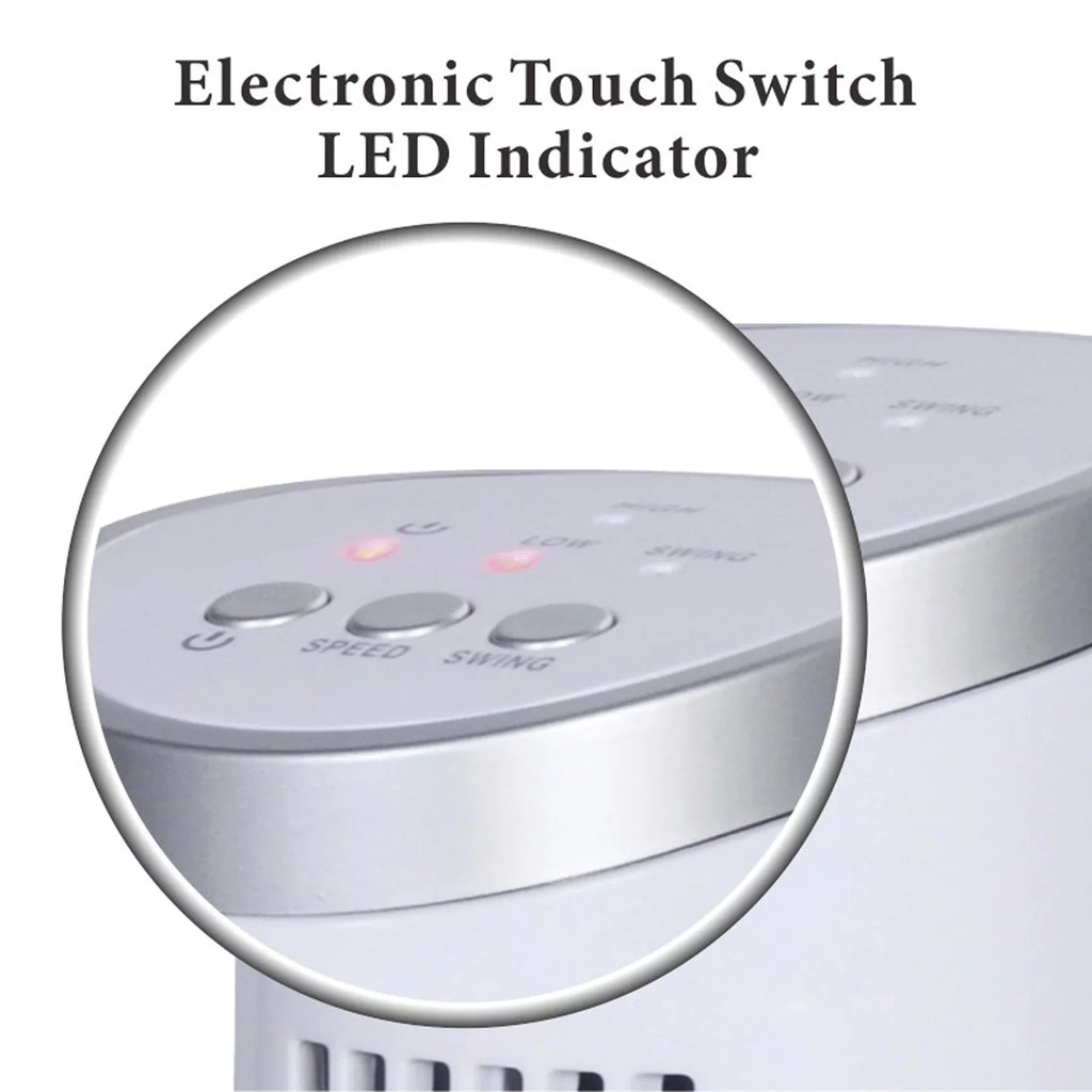 12" (White) F-7345WH Tower Fan Desktop Ultraslim Oscillating