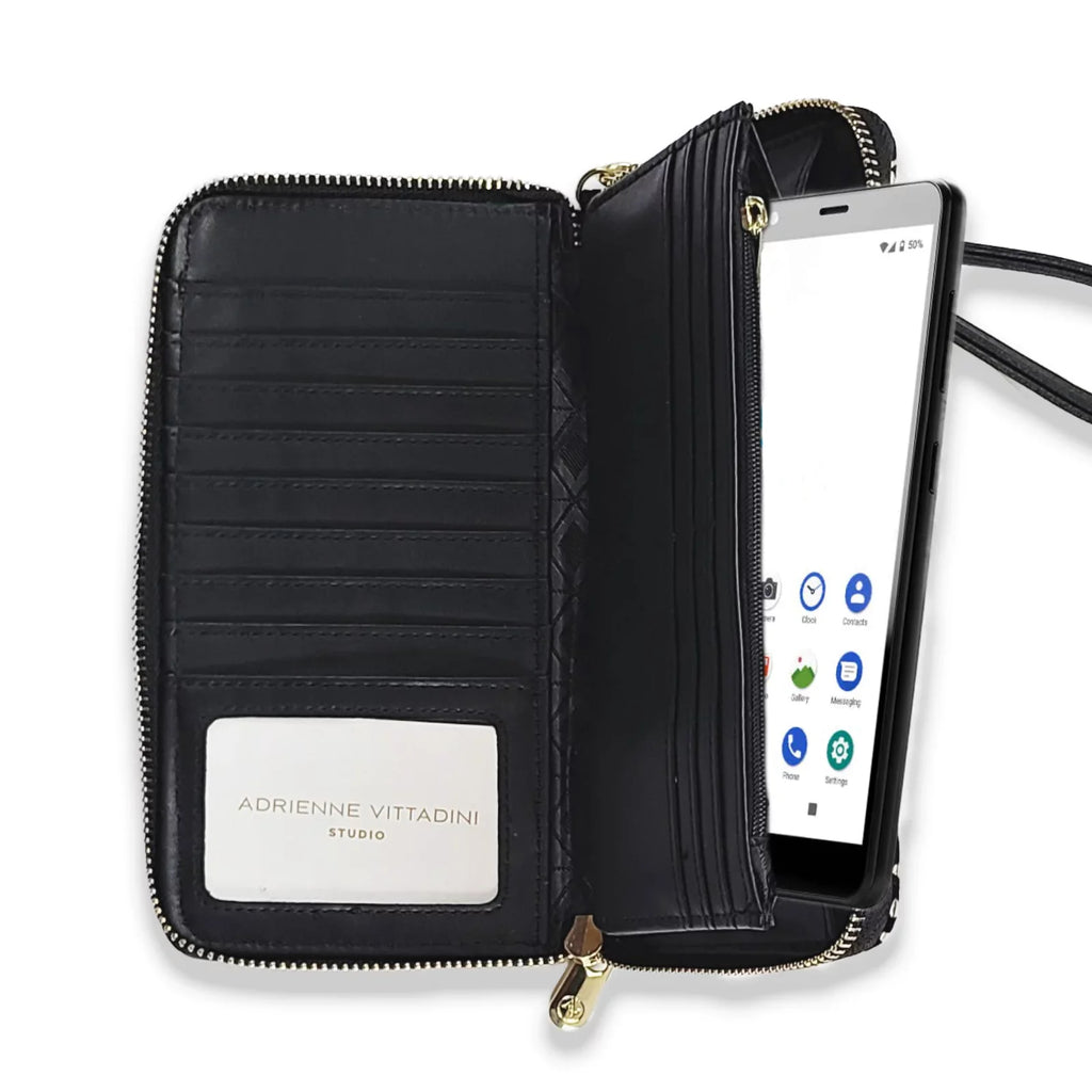 Case Texture Velvet Phone Adrienne Vittadini Wallet RFID Wristlet