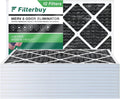 Filterbuy Eliminator MERV 8 Activated with 10x24x1 AC Odor HVAC Air Pleated Filters (12-Pack) Furnace Carbon