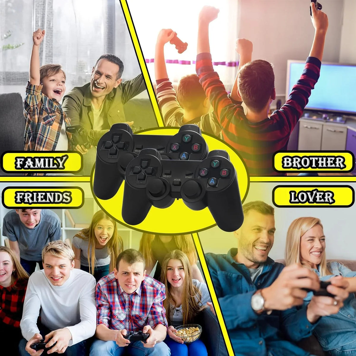 for High with Console,Built Emulators,Plug Game Classic in 4K Output Play 2.4G Stick TV Wireless Dual Wireless Controllers 10000+ Games,9 HD Retro Video Definition and Game