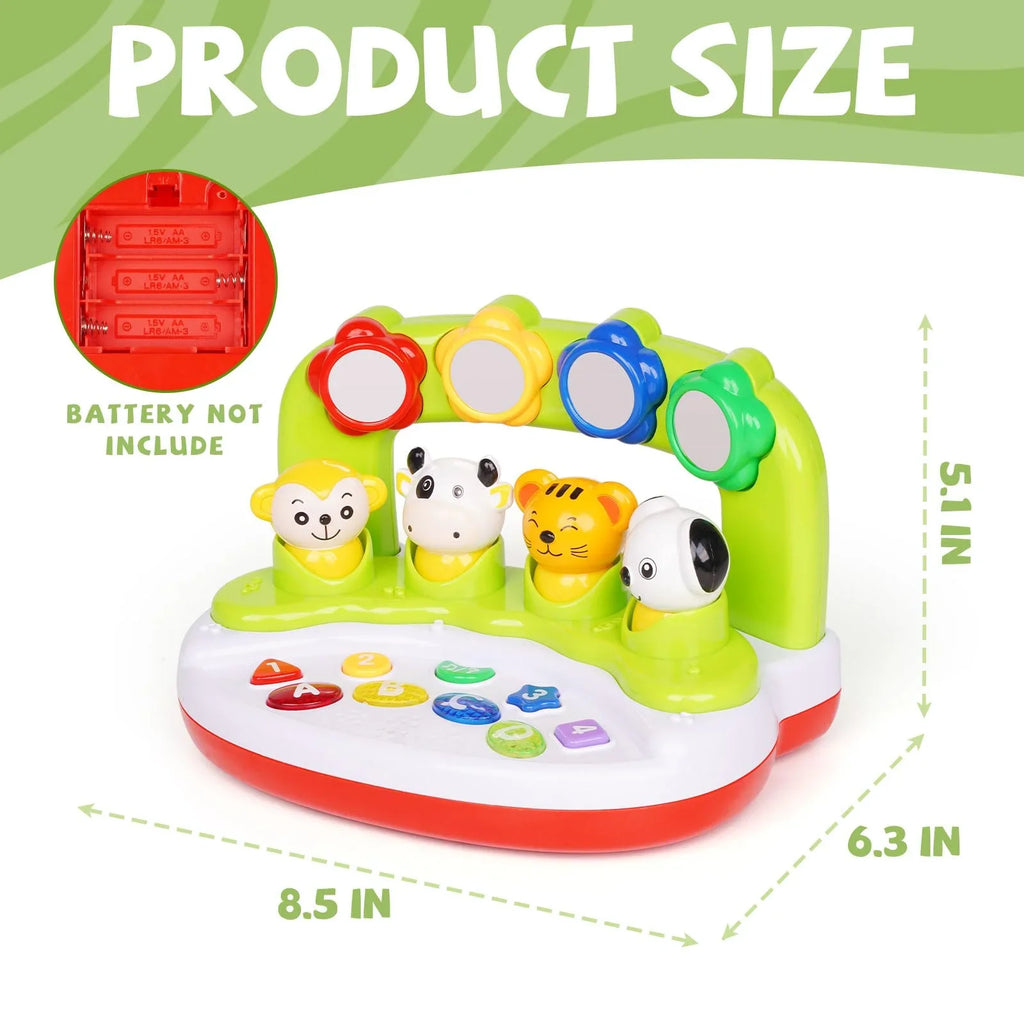 12 Toy Animal Toys Toys Light, Infant Learning Educational Interactive Months, 6 12-18 & Toy Music with Months,Activity Center Baby Sensory to Toys
