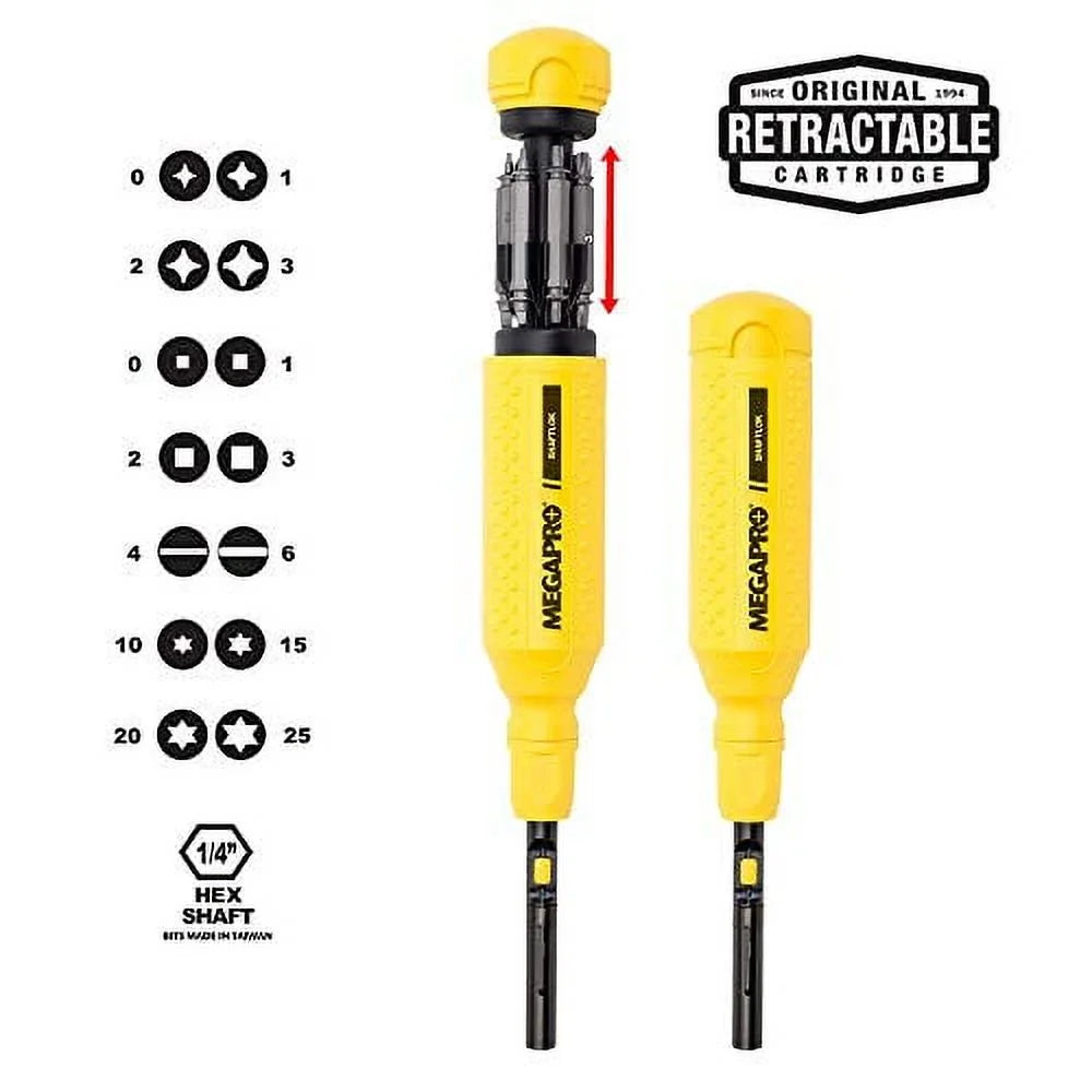 Yellow MegaPro ShaftLok in 15-In-1 151SL44 Driver
