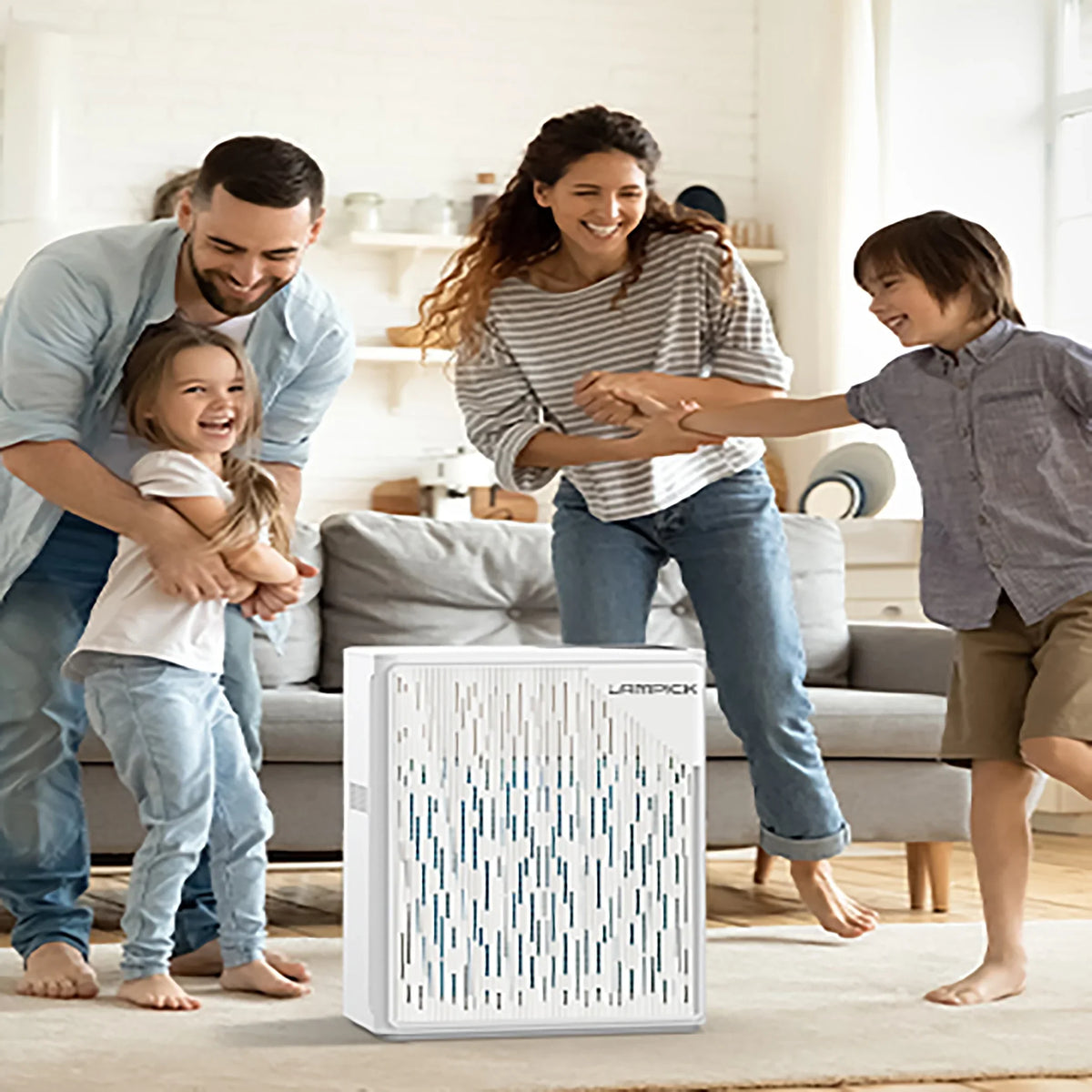 99.97% Sq of Remove with 1076 ft, HEPA Air Air Purifier LAMPICK Smoke Pet to Cleaner Hair Filter, up