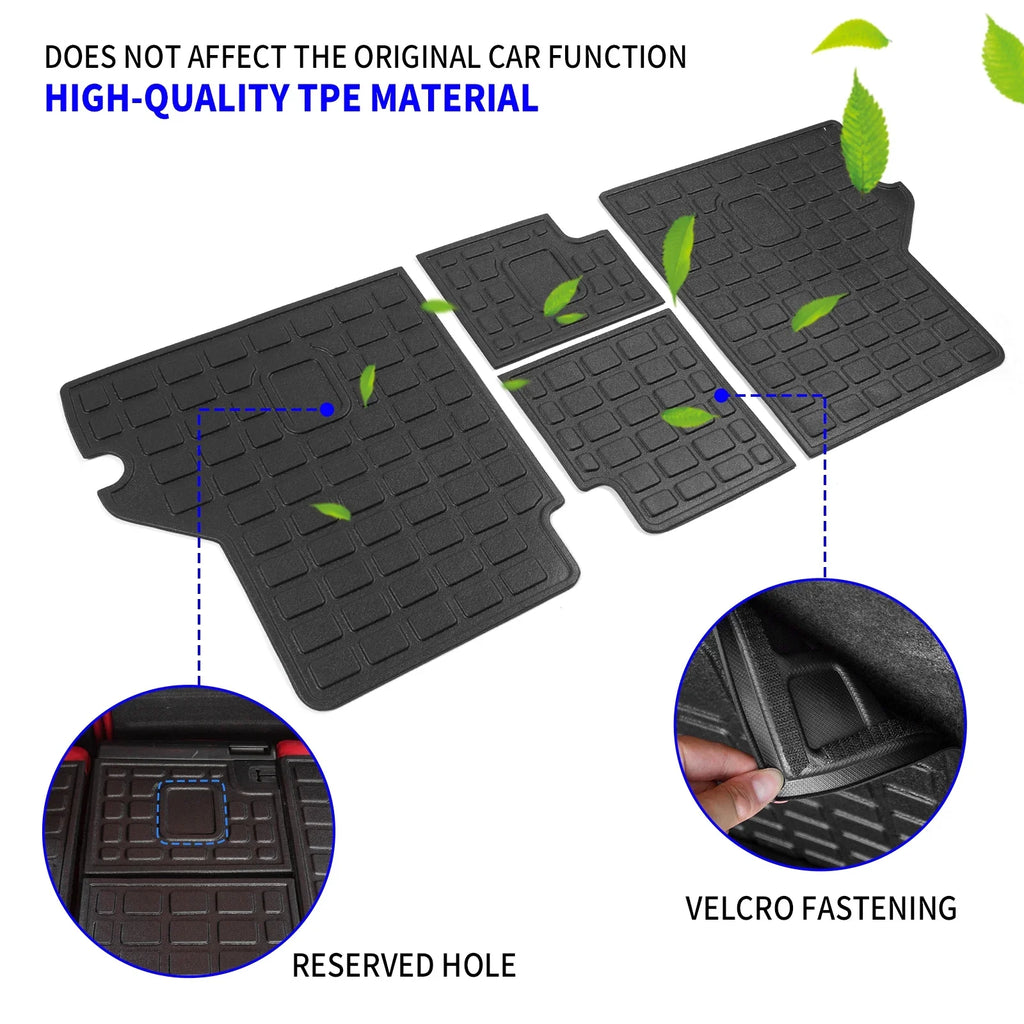 Mat Toyota Cover Cargo Cargo 4Runner Fit Without Seat Back + Sliding 2022 (Trunk 4 Protector 2010-2023 Mat Toyota Runner Backrest Mat Liner Accessories Tray) Trunk Mats,Fit
