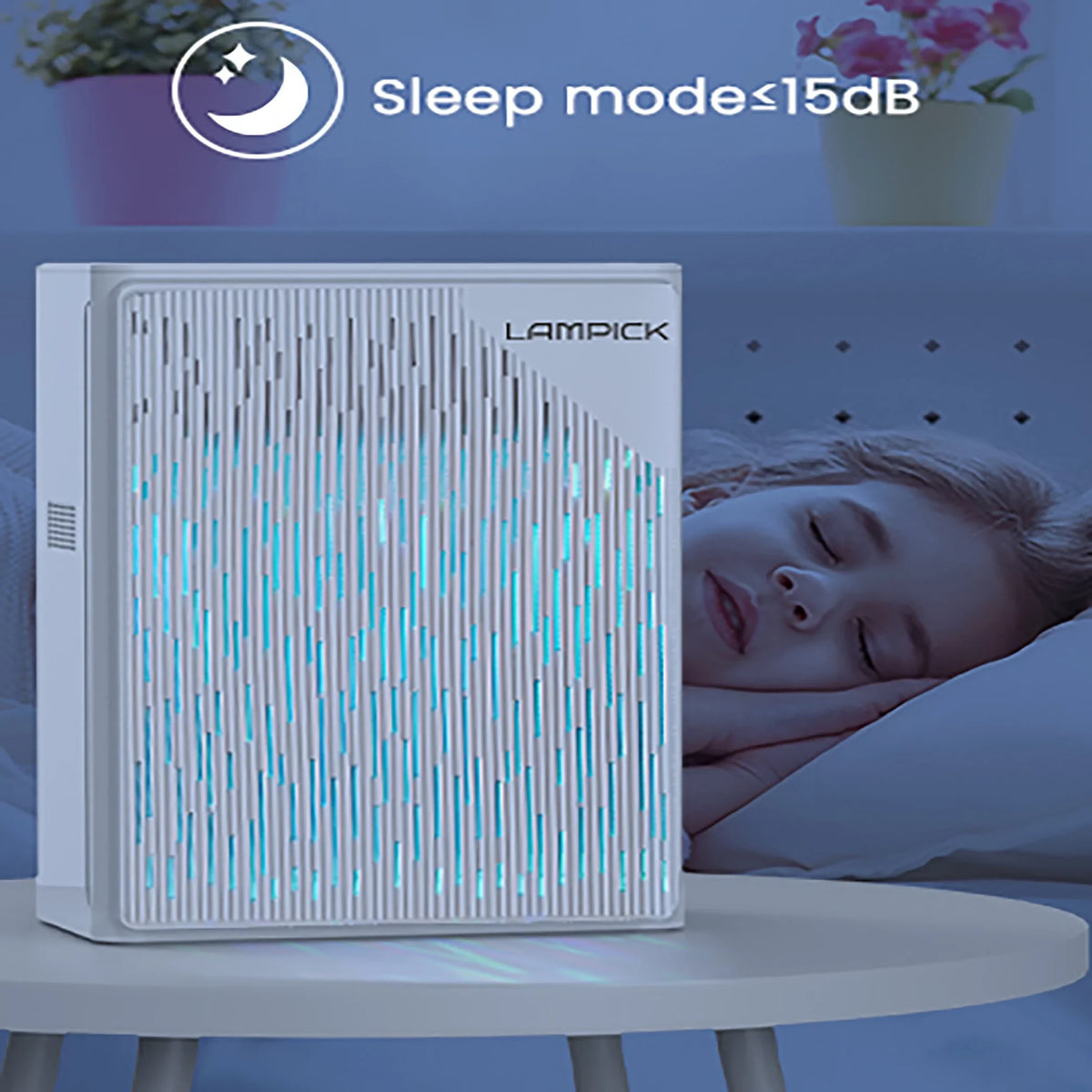 99.97% Sq of Remove with 1076 ft, HEPA Air Air Purifier LAMPICK Smoke Pet to Cleaner Hair Filter, up
