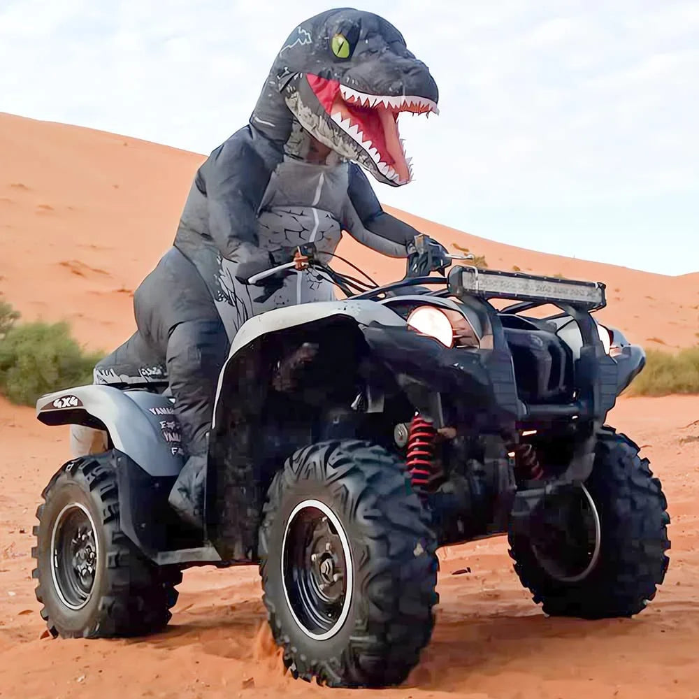 Full Costume Dinosaur Women Blow Body Grey DomKom Velociraptor Up Adult Costume T-rex Halloween Costume Inflatable Raptor Men