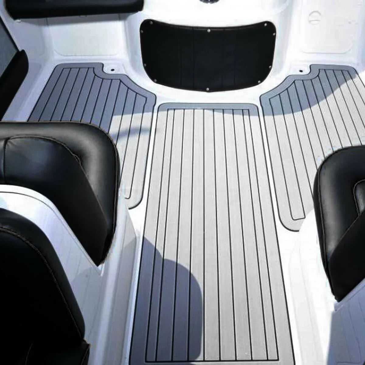 35" Boat Self-Adhesive Teak Non-Skid Mats/Decking Deck Foam Decking Sheet/Carpet Sea for Marine 94"x Faux Flooring RV Fits Pad Boat EVA Yacht HJDECK