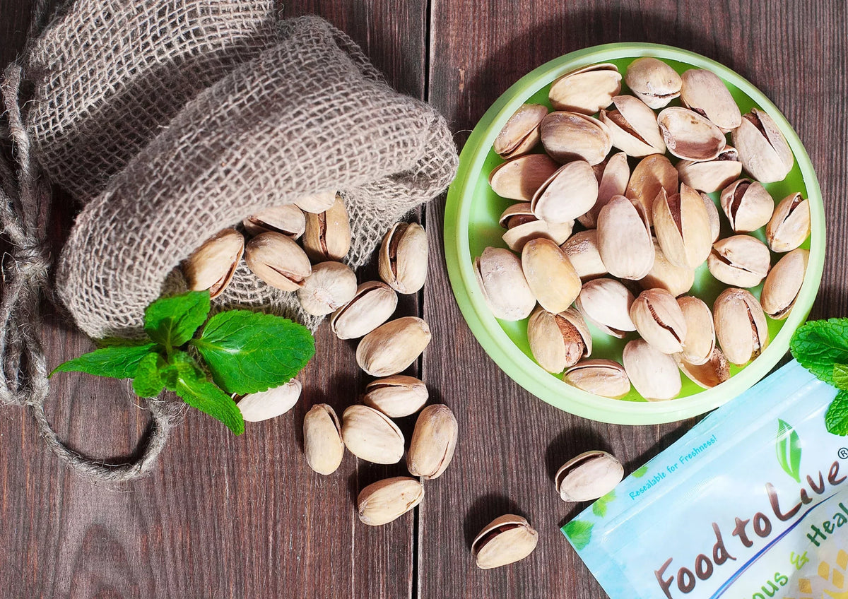 Shell, Live Pistachios Roasted to California Bulk) (2 Pounds) and Food (In Organic Salted, Non-GMO,