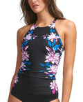 FLORAL US FRAGRANT Calvin MULTI Tummy One-Piece Swimsuit, Control 6 Klein OPAL
