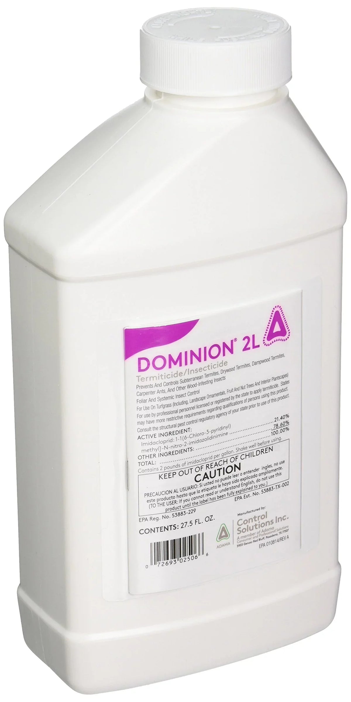 '- Solutions Control Termiticide/Insecticide Fluid Ounce 2L 27.5 Dominion