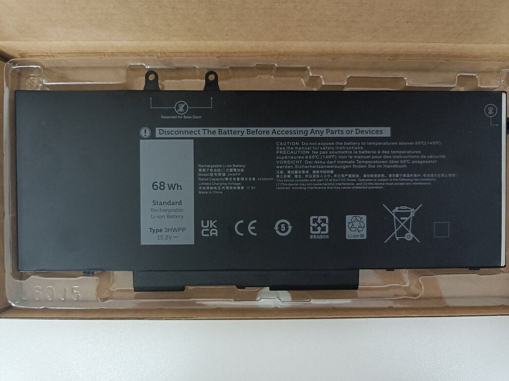 2-in-1 Precision 7500 15.2V 10X1J Inspiron N2NLL 5401 Dell 5411 03HWPP Inspiron 5510 for 5511 2-in-1 Battery ✅68Wh Black 3HWPP 7506 7706 17 Latitude 5410 451-BCMN 5501 3541 3551 1VY7F