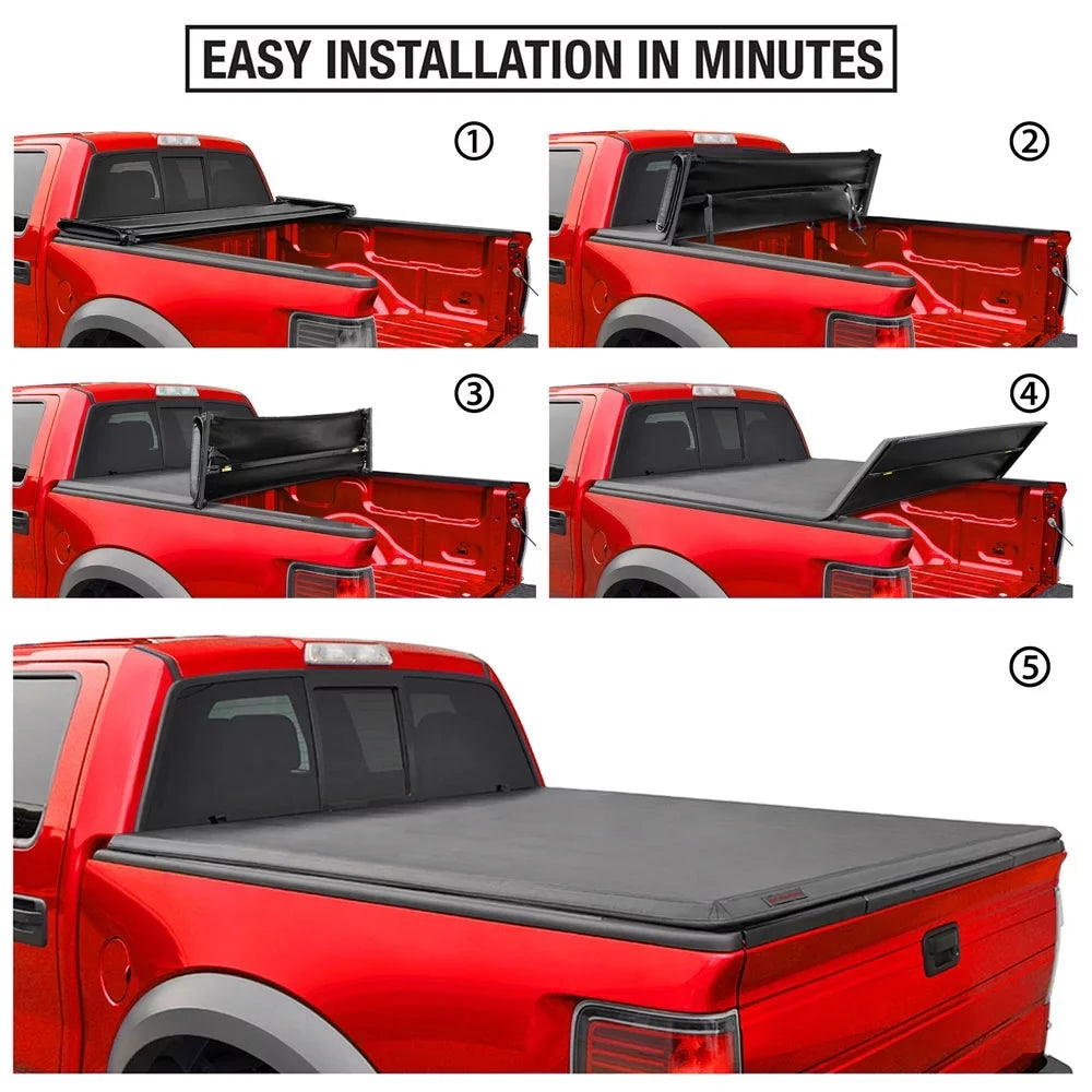 1500 with TCD484045 Bed Compatible MaxMate (76") 2019-2024 FIT (NOT New Soft Tonneau | 19-23 Cover | Classic) Bed 6'4" Ram Truck Quad-fold Body