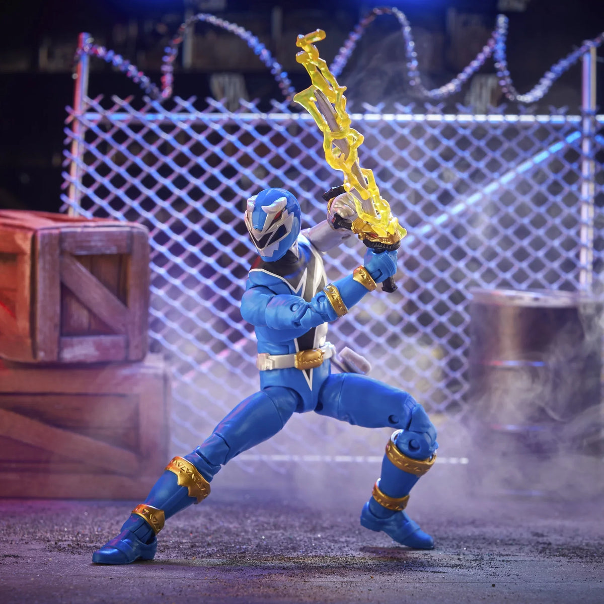 Rangers 6-inch Ranger Fury Figure Blue Collectible Premium Collection Power Accessories Lightning Action Dino Toy with