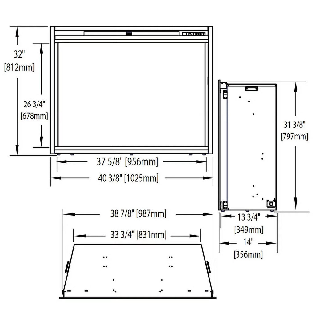 Built-in in. Electric Firebox Insert 40 Napoleon