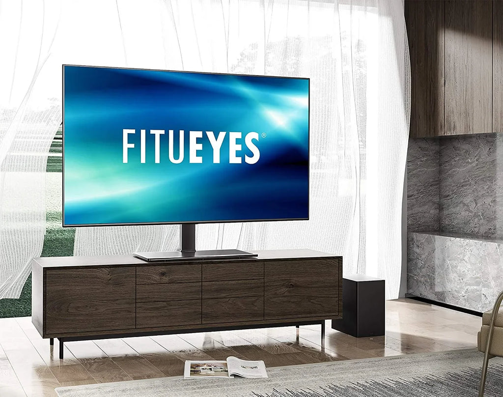 up with 50 Base TV Adjustable Universal Flat Tabletop Swivel Height 143 Stand Degree 100 TV 4 85 Tempered Mount Level TV inch for Holds Stand/Base Swivel Glass to to lb Screen HBBOOMLIFE
