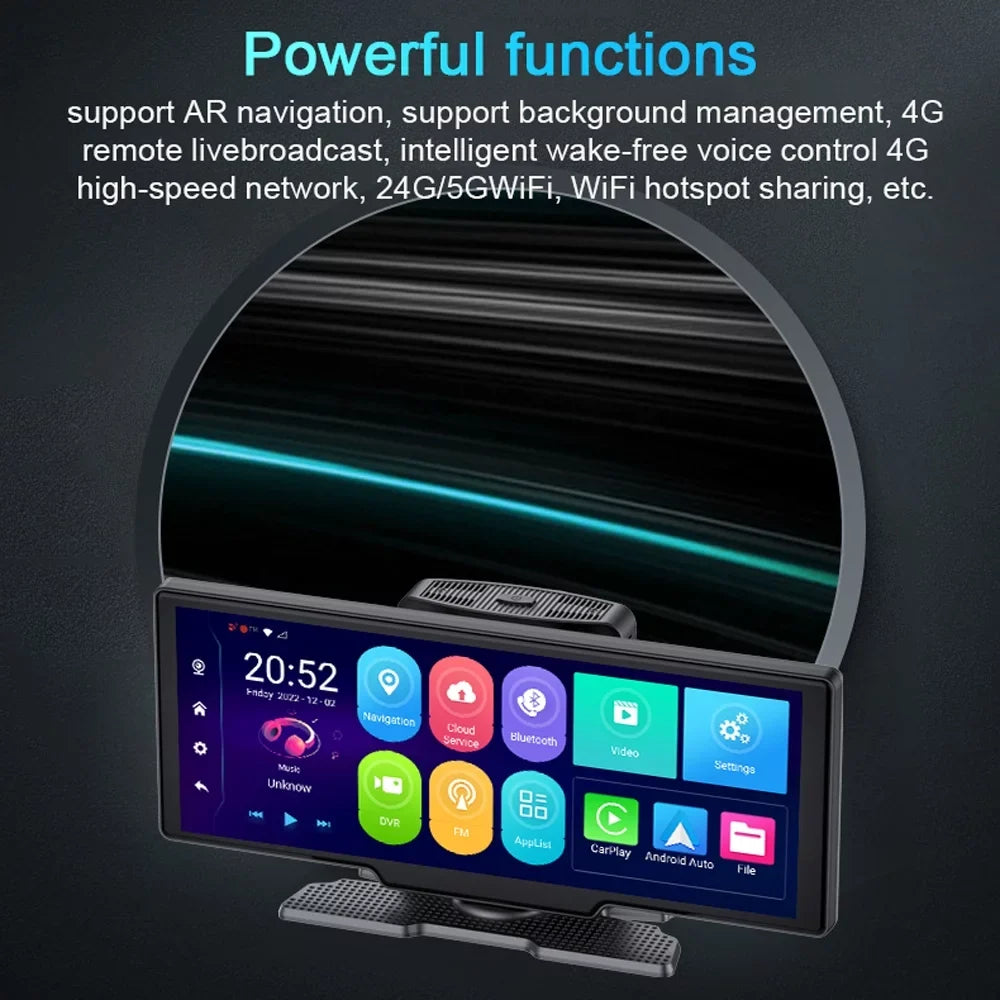 Gecheer 170 Positioning Cam Night Navigation Viewing Multi-language Dash Car System Auto Car Wide DVR 10.26in Angle Recorder Degree Car Global Dual Lens Video Recorder