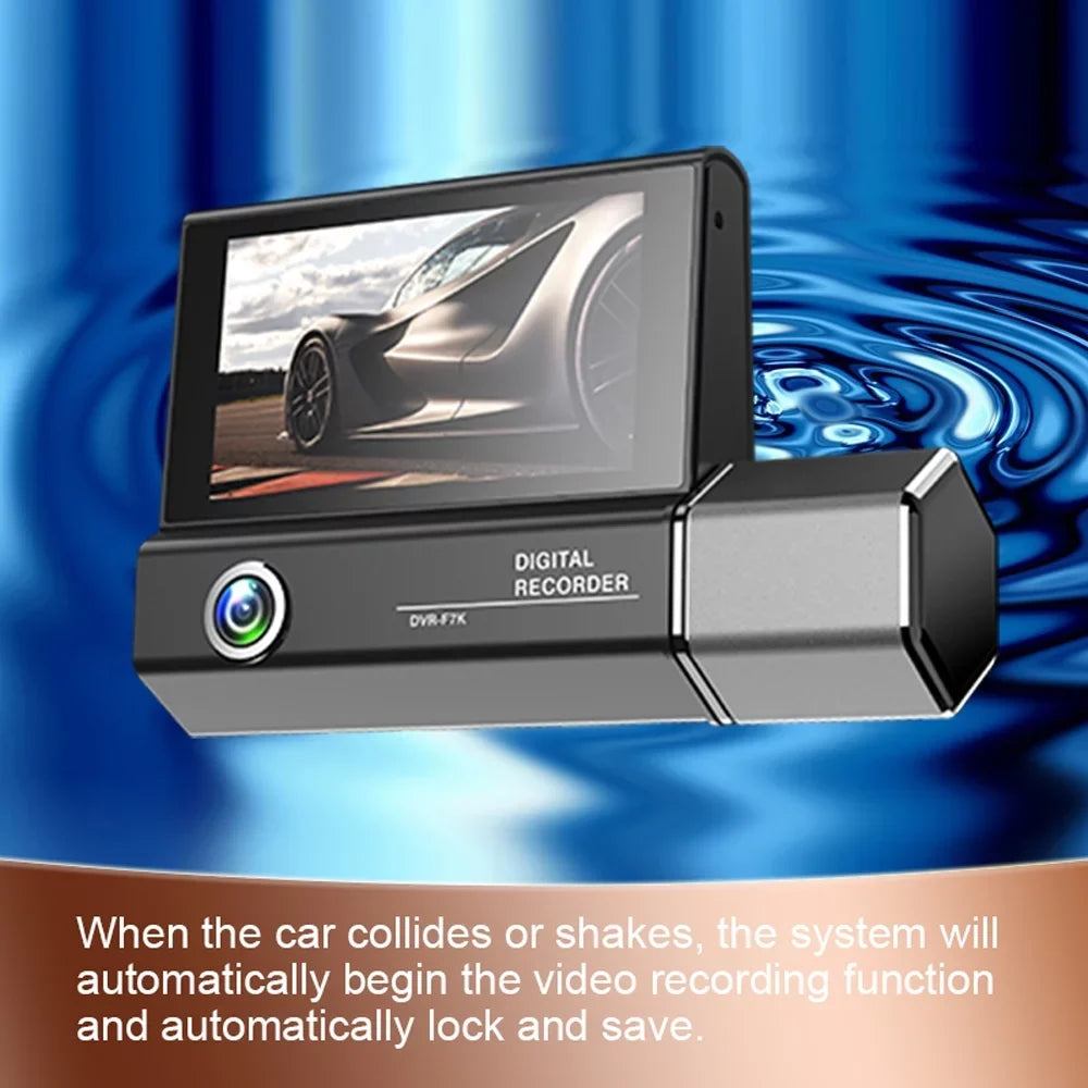 Cameras Gecheer Rearview Cam Driving Mirror Car Dash Recorder 3 Clear Recording Safety Recorder Video Car Auto 4in Car