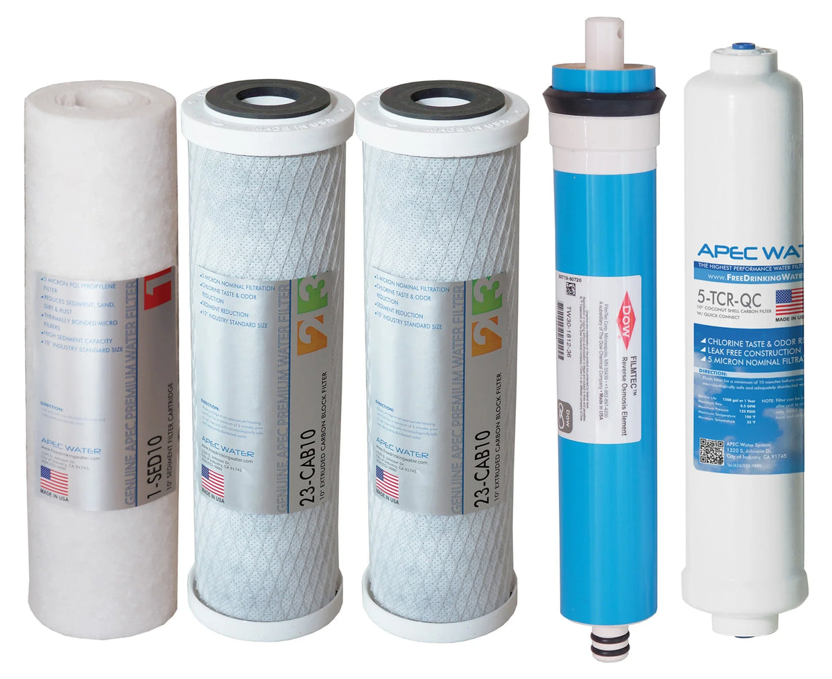 for Reverse ULTIMATE Osmosis Filter Replacement Complete Series Set FILTER-MAX45 System APEC GPD 50 Filter Water